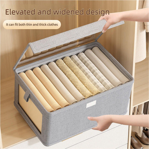 Set De 6 Cajas Organizadoras Plegables Closet Ropa Gris Oscuro Ventana