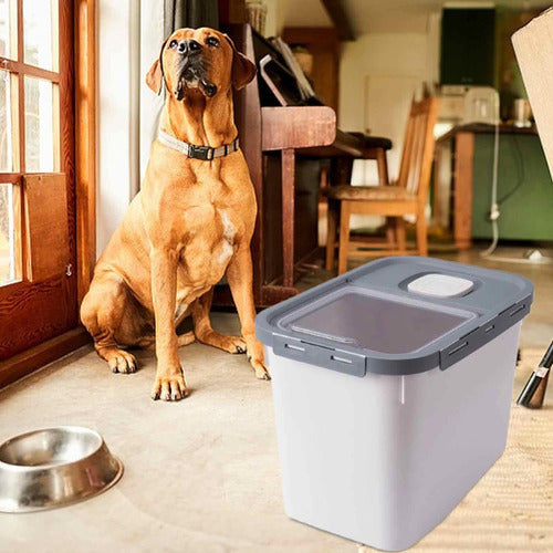 Contenedor De Alimentos Para Mascota Hermético Gris