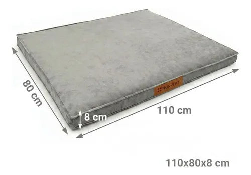 Cama Colchon Ortopedico Norplat 110cm Xxl Perro Antiestres Gris Claro Ortopédico