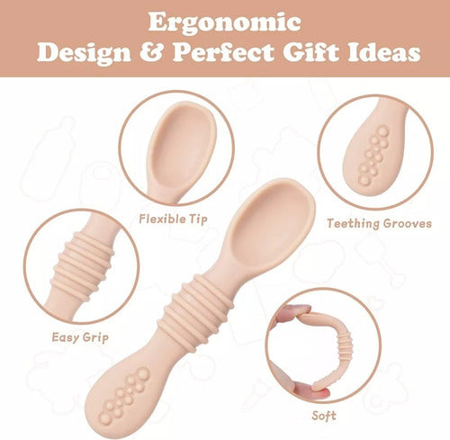 Cucharas De Silicona 100% Libre De Bpa Para Guagua - Norplat