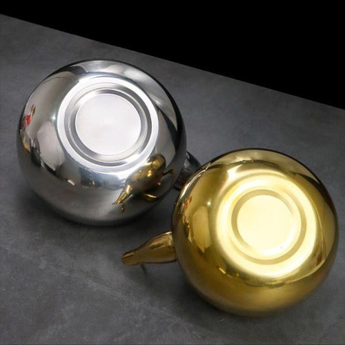 Tetera Acero Inoxidable Preparar Té Infusor 600ml - Norplat Plateado