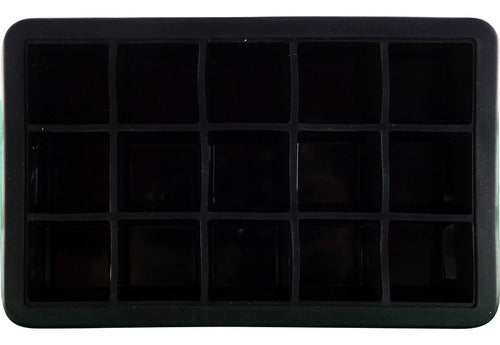 Molde De Silicona Para 15 Cubos De Hielo 3.3 Cm - Cukin Negro