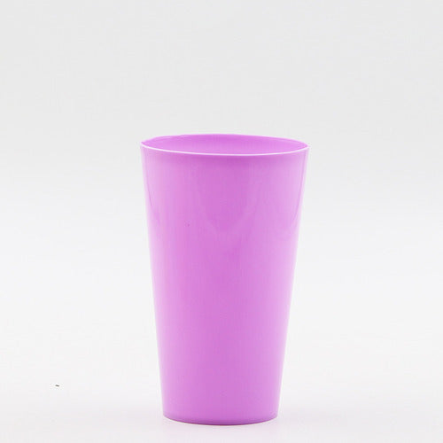 Pack 20 Vasos Plasticos Reutilizables Colores Fluor Norplat Rojo