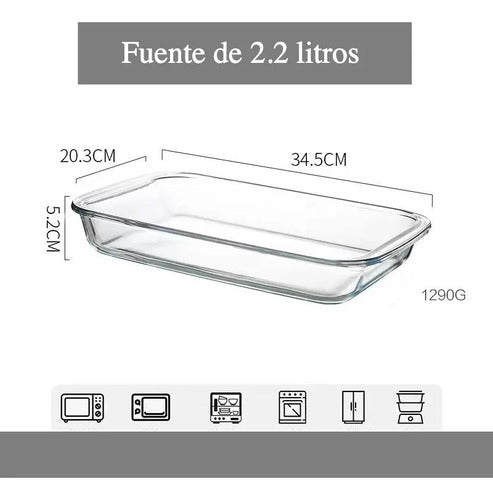 Pack De 2 Fuentes Rectangulares Pequeño Y Mediano - Norplat