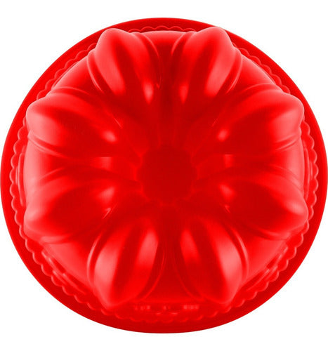 Molde De Silicona Para Queque Con Forma Flor De Lis - Cukin Rojo
