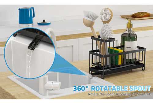 Porta Esponja Organizador Lavaplatos Escurridor - Norplat Negro