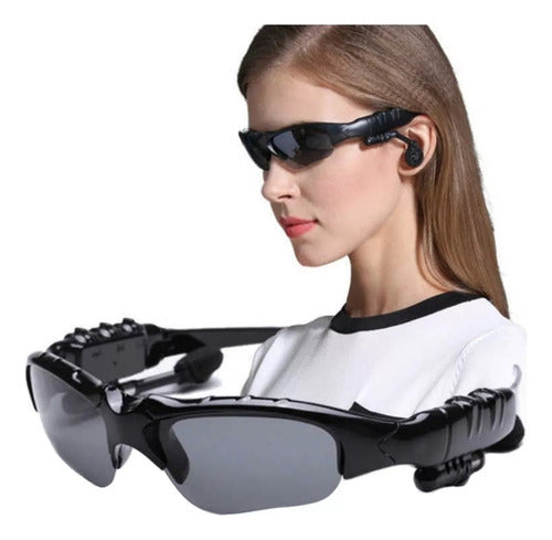 Lentes Gafas Sol Smart Bluetooth Mic Auriculares - Norplat Smart Negro Gris Oscuro Negro Negro