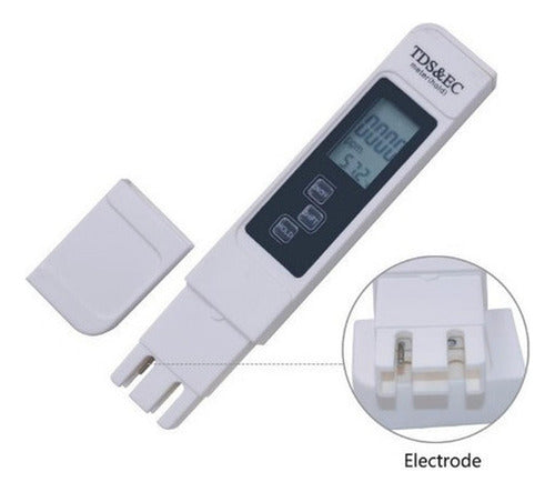 Medidor Ph Digital + Medidor De Ec Tds + 3 Buffer - Norplat Amarillo