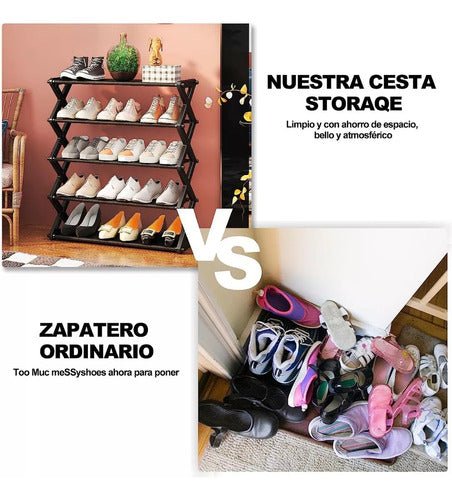 Zapatero Repisa Dormitorio Orden 15 Pares Zapatos - Norplat Negro