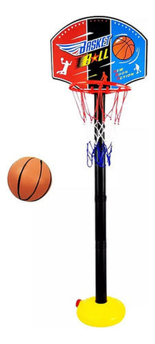 Set De Basketball Para Niños Aro Basquetbol Portátil Norplat Rojo