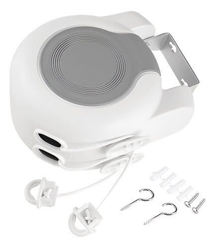 Tendedero Retractil Extensible Colgador Ropa Pared Norplat Gris