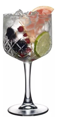 Set 6 Copas Tallada Vino Cocktail Agua Vintage 500ml - Cukin Blanco
