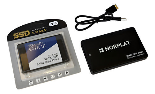 Disco Solido Externo Ssd 1tb Nand Sata Iii Usb - Norplat Negro