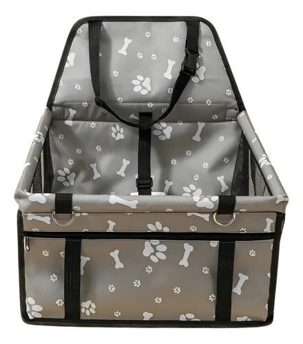 Norplat Asiento Auto Mascota Reforzado Plegable Seguridad Gris