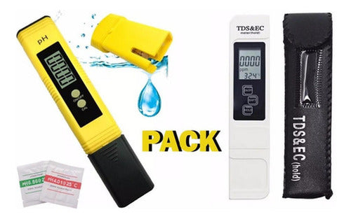 Medidor Ph Digital + Medidor De Ec Tds + 3 Buffer - Norplat Amarillo