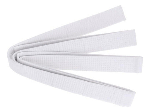 Cinturon Artes Marciales 2.4m Karate Taekwondo Judo Norplat Blanco 240cm