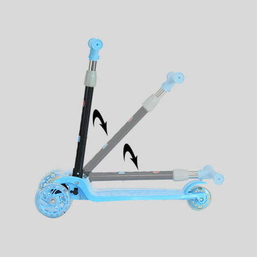 Scooter Rebelde Kids Con Luces Para Niños / Niñas Azul Ositos