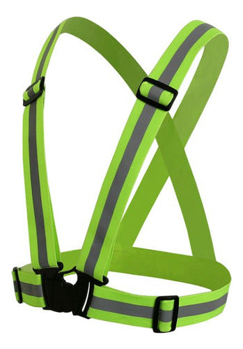 Pack 10 Arnes Reflectante Elástico Ajustable - Norplat Verde Fluor M