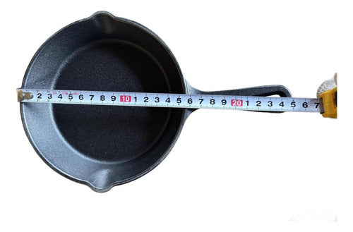 Sarten Redondo Hierro Fundido 16cm Provoleta Cocina Norplat Negro