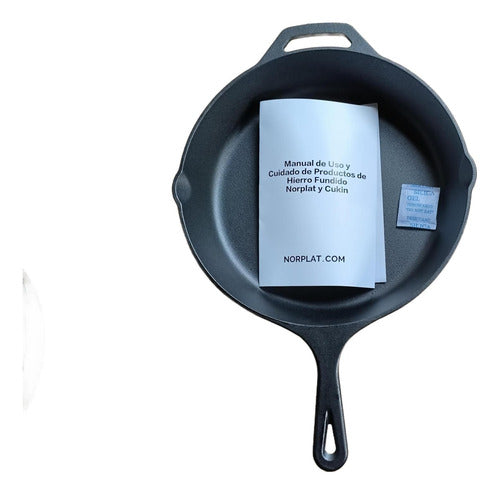 Sarten Fierro Hierro Fundido 31 Cm 3.2 Litros - Cukin Negro