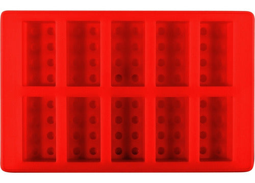 Molde De Silicona Para Bloque De Hielo - Cukin Rojo