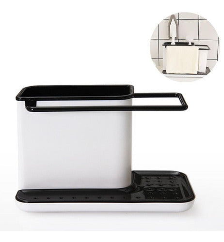 Porta Artículos Para Lavaplatos Organizador - Ome Negro