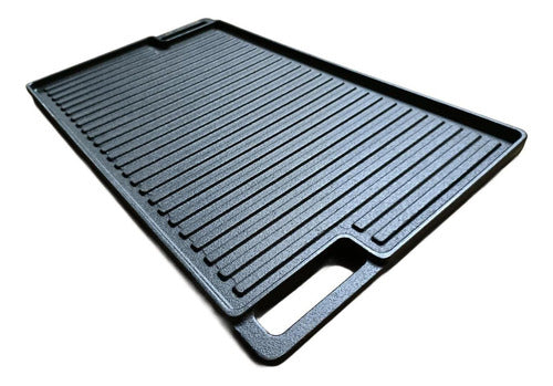 Plancha Churrasquera Hierro Fundido Reversible - Norplat Negro