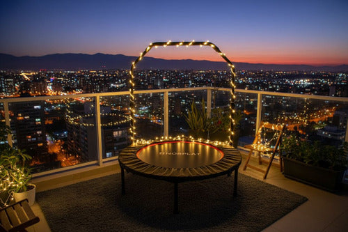 Trampolín Fitness Norplat Plegable 100cm 1m Cama Elastica Negro