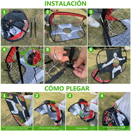 Arco Portería Futbol Doble Uso Entrenamiento Niños - Norplat Negro