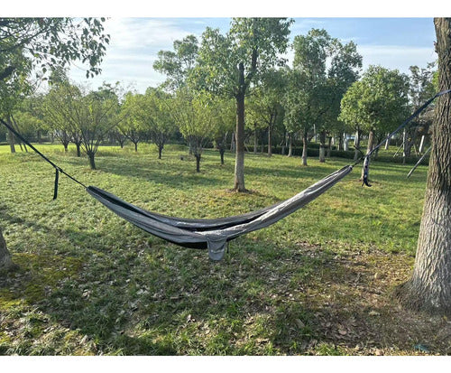 Hamaca Paraguaya Camping Norplat Mosqueton Correa Premium Negro