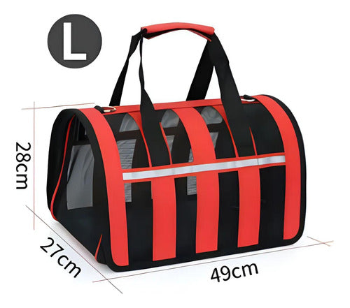 Bolso Transporte Mascota Norplat - Transportador Perro Gato Rojo