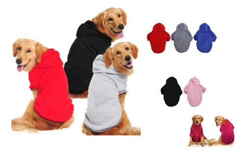 Poleron Capa Con Gorro Perros 6xl A 9xl Chalecos - Norplat Azul 9xl