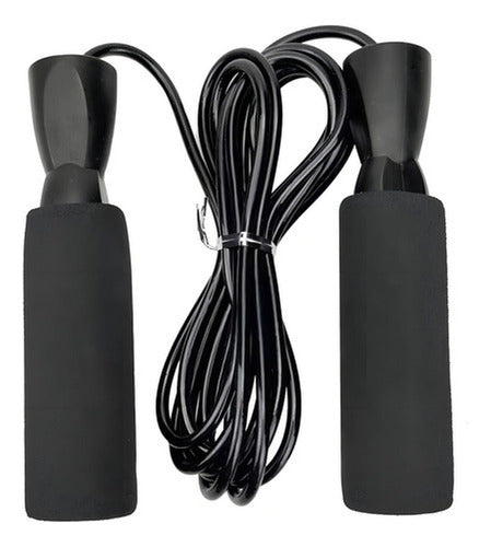 Set Deportivo 7 En 1 Rodillo Rueda Abdominal Cuerda Norplat Negro