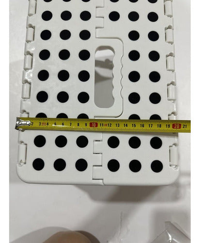 Taburete Piso Plegable Banquito Pórtatil Escala - Norplat Blanco