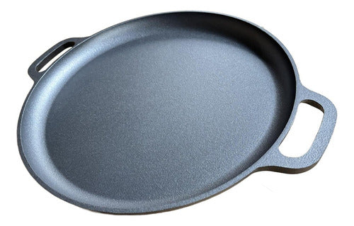 Molde Pizza 34cm Pizzera Argentina Hierro Fundido - Norplat Negro