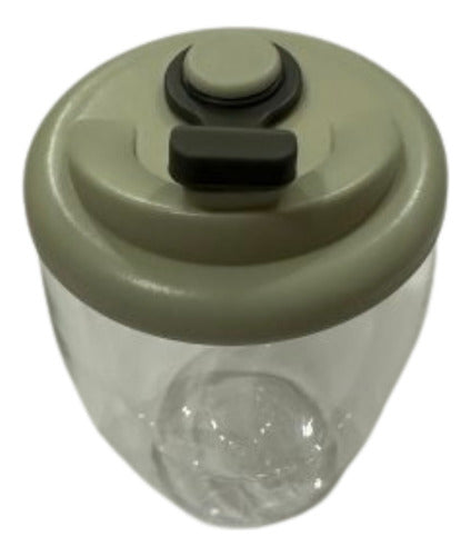 Taza Cafe Doble Vidrio Te Vaso Mug Tapa Antiderrame Norplat Negro Liso