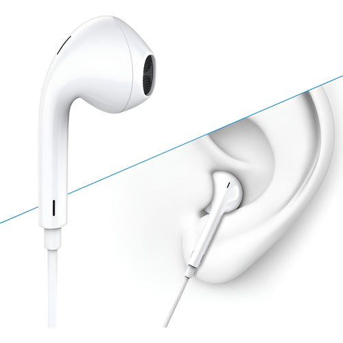 Audifonos Manos Libres Norplat Compatible Con iPhone 7 Al 14 Blanco