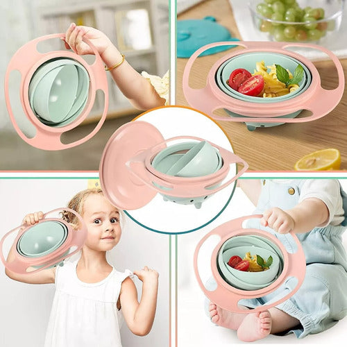 Plato Para Bebe Bowl Antiderrame Guagua Antivuelco - Norplat Verde Claro Lisa