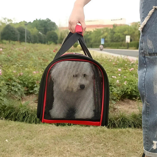 Bolso Transporte Mascota Norplat - Transportador Perro Gato Rojo