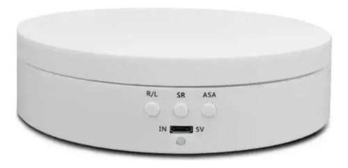 Exhibidor Giratorio Joyas 360° 13,8cm 3 Velocidades Norplat Blanco