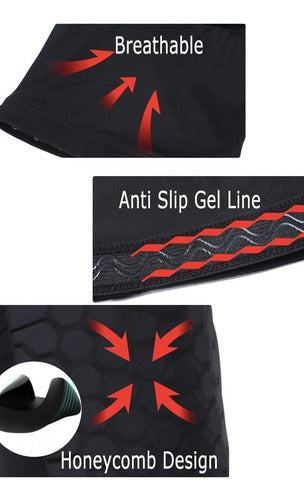 Par Rodillera Honeycomb Con Proteccion Deportiva Negro L