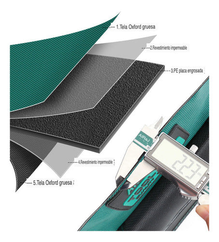 Bolso Para Porta Herramientas 13 Pulgadas Resiste - Norplat Verde