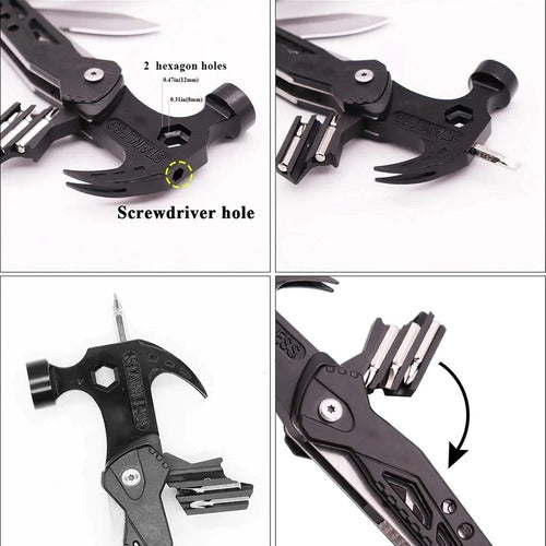 Cortapluma Norplat Supervivencia Pesca Camping 12en1 Funda Negro