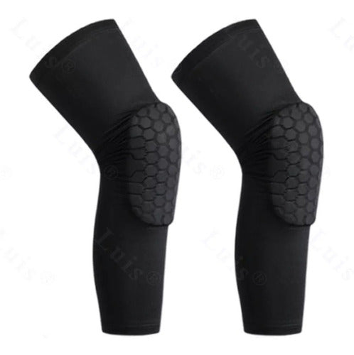 Par Rodillera Honeycomb Con Proteccion Deportiva Negro S