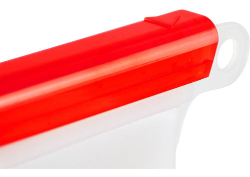 Bolsas De Silicona Reutilizable Con Cierre De 1000ml - Cukin Rojo