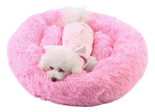 Cama Mascotas Perros Grandes Antiestres 90cm Talla Xxl - Wuf Rosa