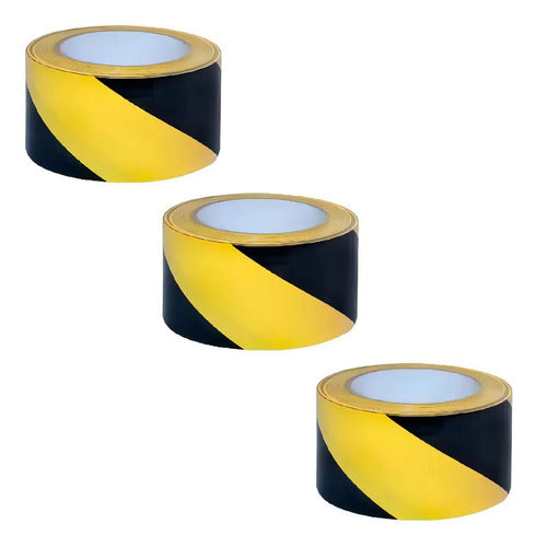 3 Cintas Seguridad Demarcacion Adhesiva 48mm 33m - Norplat Rayas