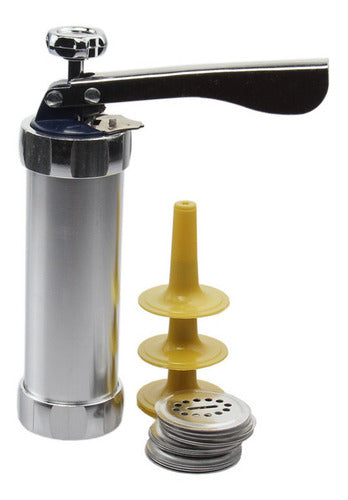 Maquina Para Hacer Galletas O Rellenar Churros Biscuit Maker Plateado