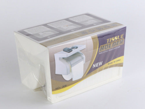 Porta Confort Y Repisa - Porta Rollo Papel Higiénico Norplat Blanco