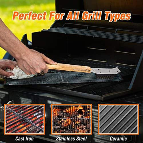 Cepillo Limpia Parrilla Norplat Xl Limpiador De Asado Marrón Claro
